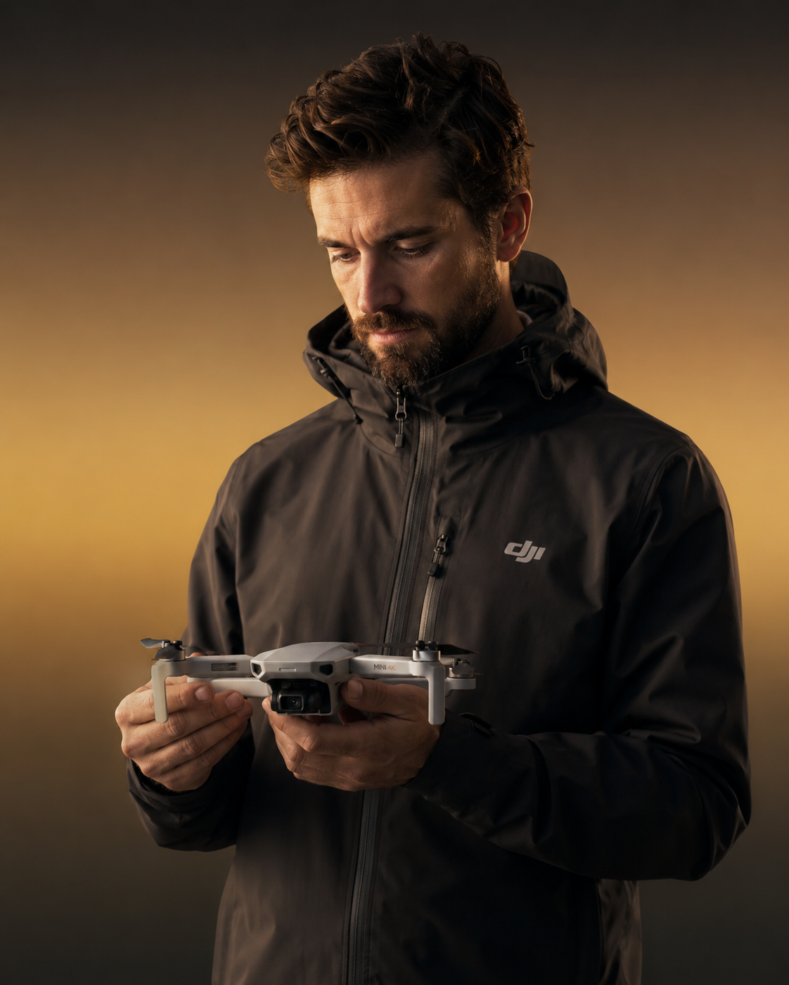 Piloto de drone profissional em campo